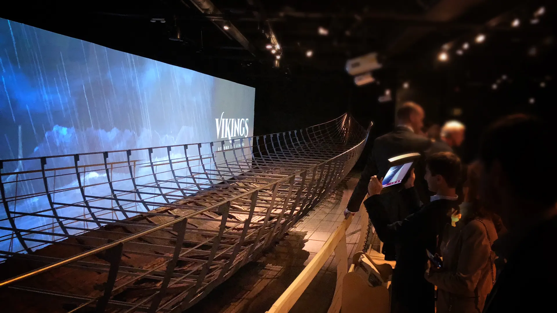 The Viking Ship in Augmented Reality video title card with a wireframe model overlay